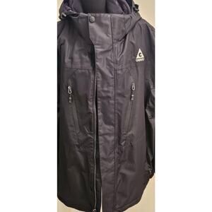 Gerry Winter Jacket Full Zip W Removable Hood ,Zip Pockets Men's XXL Black NWOT